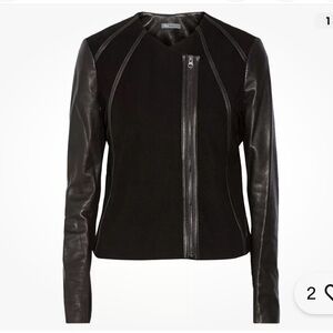 Vince Leather Combo Motorcycle Jacket